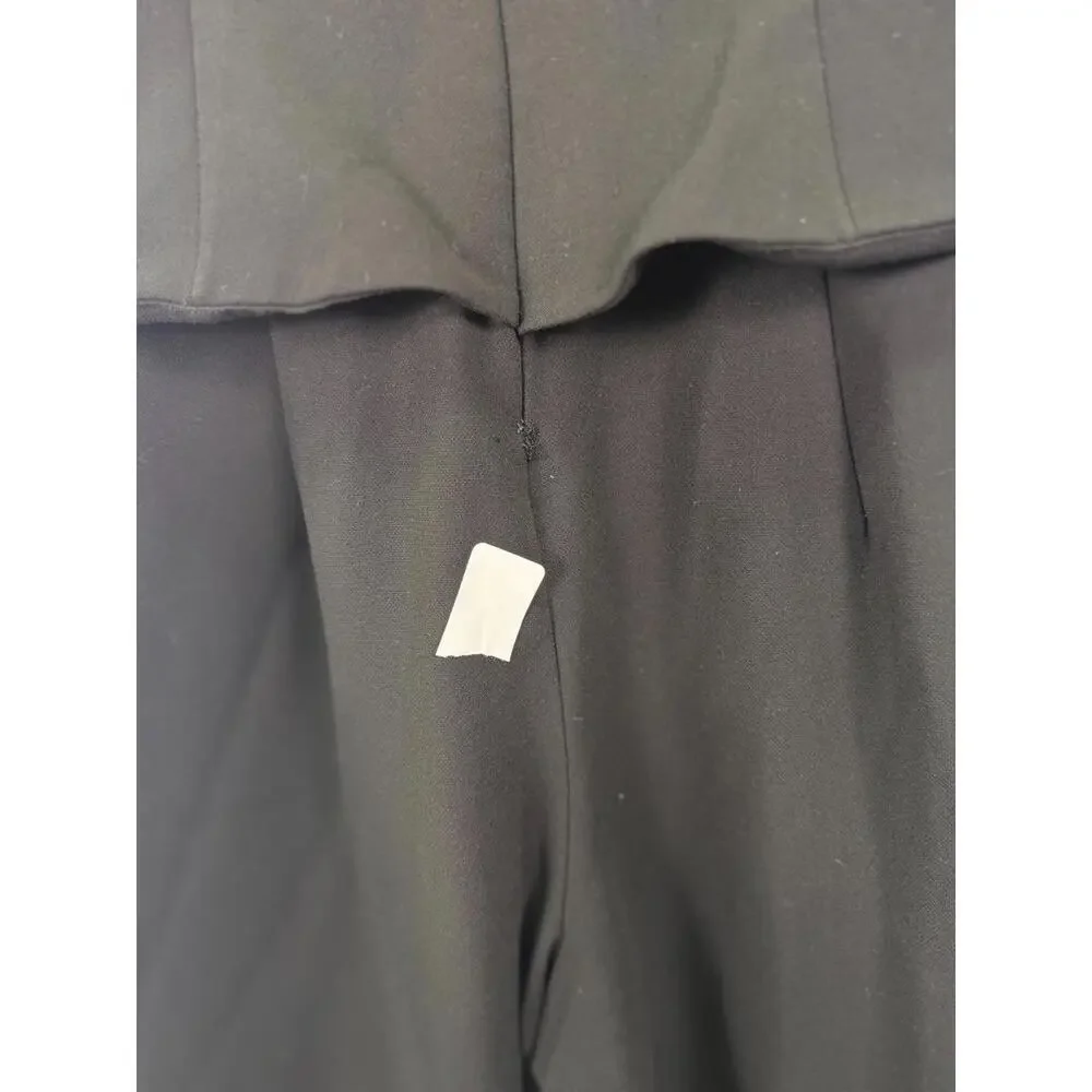Black Halo Black Sloane Jumpsuit Size 8 with Lints and Minor Snags - Picture 7 of 9